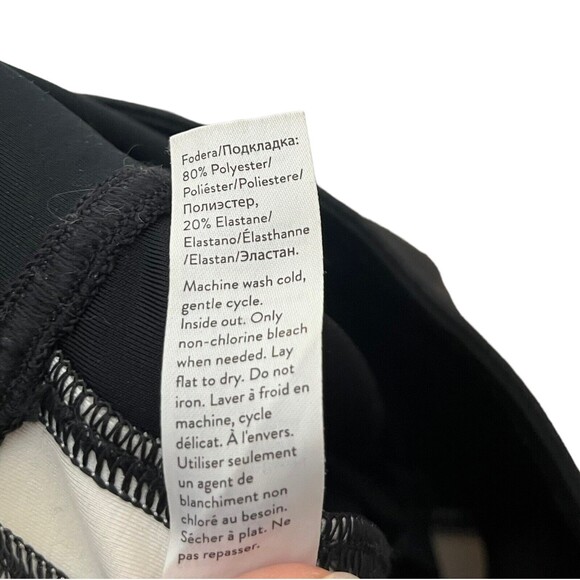 Spanx Faux Leather Black White Side Stripe Pull On Leggings Womens Size Small - Picture 11 of 12